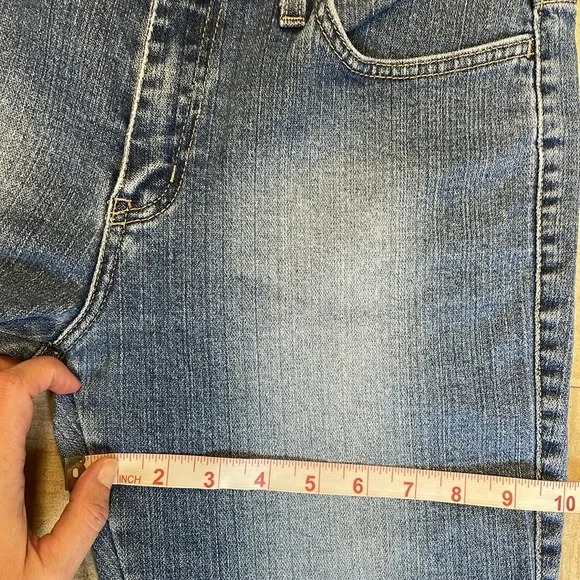 Classic Y2K Women's Low Rise Slim Flare Jeans 98% Cotton Denim 32 x 31 - Picture 12 of 16